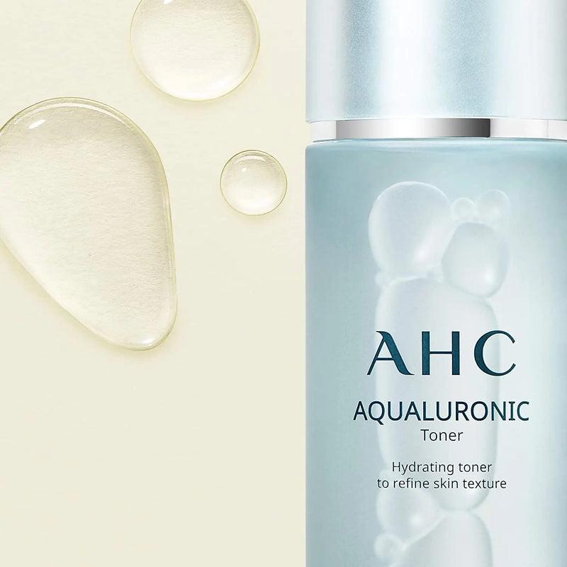 AHC Toner for Face Aqualauronic Hydrating Skin for Dehydrated Skin Triple Hyaluronic Acid Korean Skincare 5.07 oz AHC