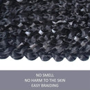 Toyotress Passion Twist Hair - 18 Inch 7packs Natural Black Water Wave Crochet Braids Synthetic Braiding Hair Extensions (18 Inch 7Packs, 1B) Glinda