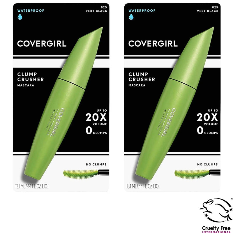 COVERGIRL Clump Crusher Waterproof Mascara By Lash Blast, Very Black, 0.44 Fl Oz (Pack of 2) COVERGIRL