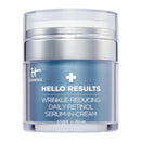 IT Cosmetics Hello Results Wrinkle-Reducing Daily Retinol Serum-in-Cream - Firming & Anti-Aging Retinol Face Cream with Niacinamide, Vitamin B5 & Vitamin E - 1.7 fl oz It Cosmetics