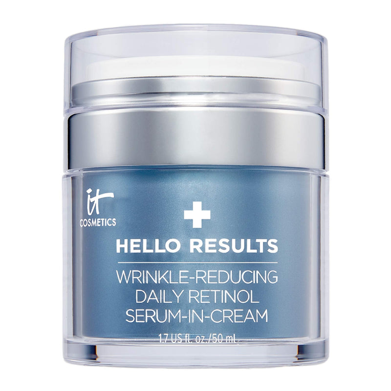 IT Cosmetics Hello Results Wrinkle-Reducing Daily Retinol Serum-in-Cream - Firming & Anti-Aging Retinol Face Cream with Niacinamide, Vitamin B5 & Vitamin E - 1.7 fl oz It Cosmetics