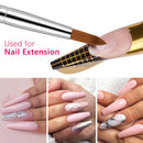 Morovan Acrylic Nail Brush for Acrylic Application - 1PCS Pure Kolinsky Sable Bristles Round Oval Pointed for Nail Art Extension Carving Manicure Pedicure With Special Liquid Glitter Handle Morovan Store