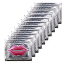 Adofect 30 Pieces Crystal Collagen Lip Masks, Collagen Lip Patches Great for Moisturizing Lip, Remove Dead Skin, Chapped Lips, Hydrated and Plump Your Lips, Watermelon Red Adofect