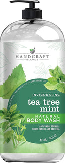 Handcraft Tea Tree Mint Body Wash 16 oz - Extra Strength Body Wash For Athletes Foot, Nail Fungus, Itchy Skin, Jock Itch, Acne and Eczema - Tea Tree Mint Body Wash For Men & Women Handcraft Blends Store