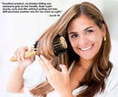 High-Density Boars Roller Brush Wood Large Barrel (1.4" Core, 2.8" with Bristles) for Blow-drying, Straightening, Volumizing Thin or Fine Long Hair Care me