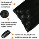 GOO GOO Clip in Hair Extensions Real Human Hair Extensions 16 Inch 120g 7pcs Jet Black Remy Human Hair Extensions Clip in Thick Natural Hair Extensions for Women GOO GOO Store