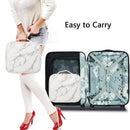 Relavel Travel Makeup Train Case Makeup Cosmetic Case Organizer Portable Artist Storage Bag with Adjustable Dividers for Cosmetics Makeup Brushes Toiletry Jewelry Digital Accessories (Marble, White) Relavel