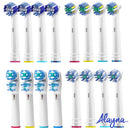 Oral B Compatible Replacement Brush Heads- Holiday Pack of 16 Double Clean, Cross, Floss, and Precise Oralb Braun Compatible Electric Toothbrush Parts- Fits Oral-B Kids, Pro 1000 + More! Alayna