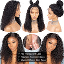 CYNOSURE Lace Front Human Hair Wigs for Black Women 13x4 9A Curly Lace Front Wigs Human Hair Pre Plucked with Baby Hair Natural Black Color(14, Curly Wigs) CYNOSURE Store