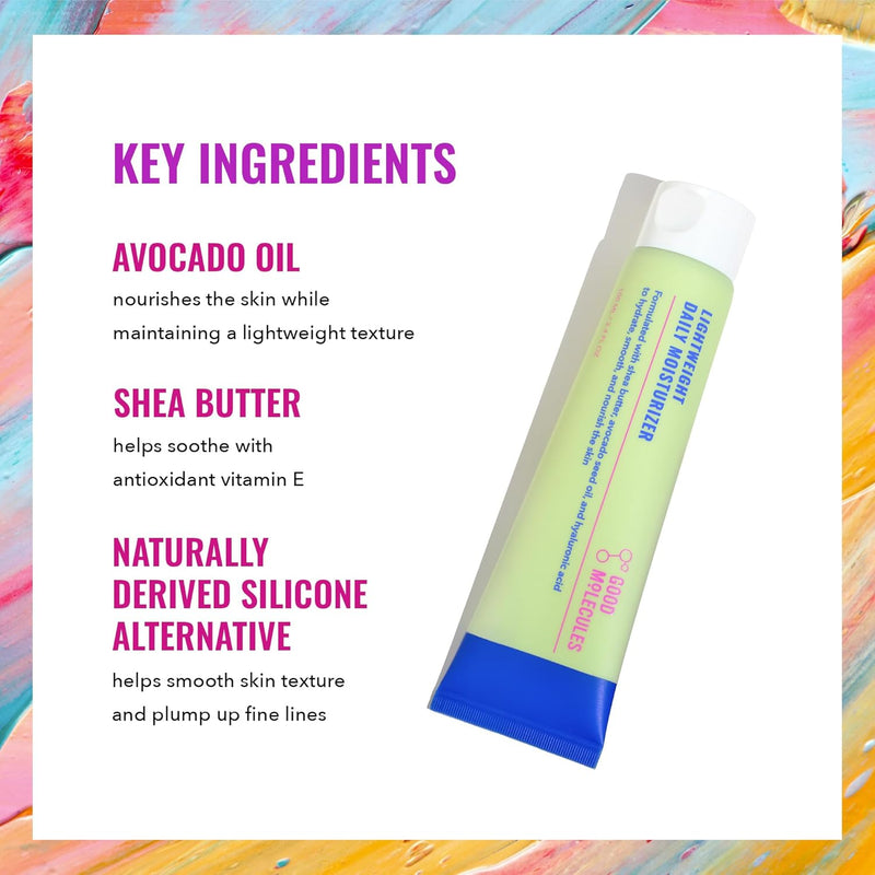 Good Molecules Lightweight Daily Moisturizer - Non-Greasy Face Moisturizer with Shea Butter and Hyaluronic Acid for Deep Hydration - Face Lotion, Skin Care for Face Infinity Warehouse