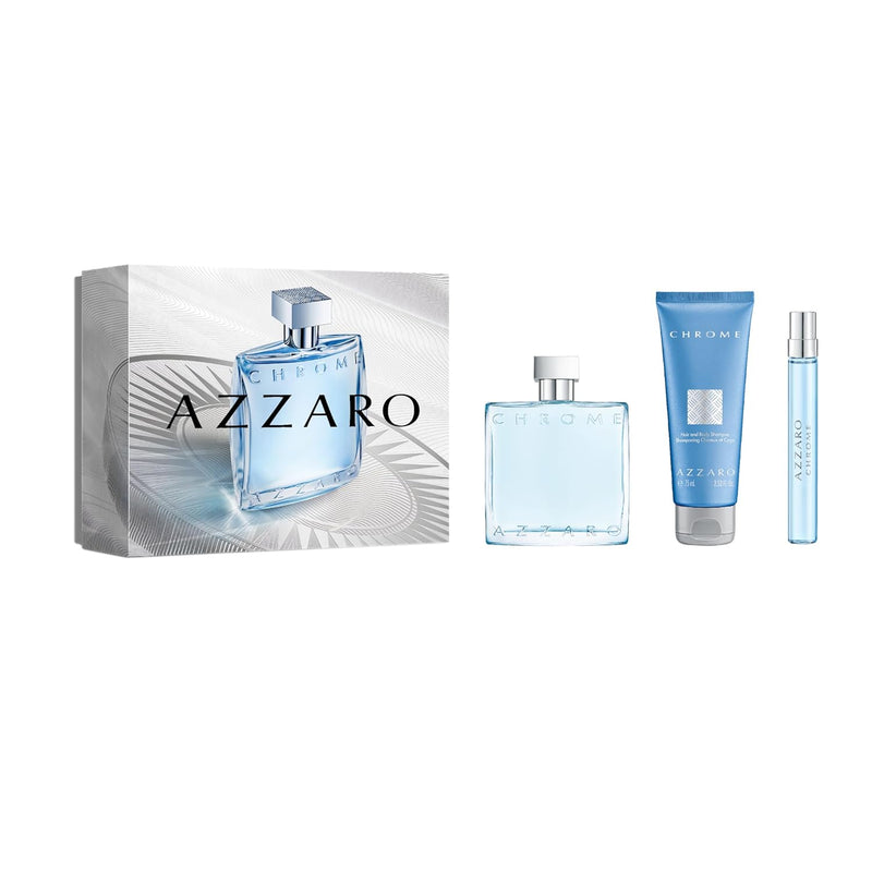 Azzaro Chrome Eau de Toilette - Fresh Aquatic Mens Cologne - Citrus, Woody, Musky Fragrance -Fresh Notes of Bergamot - Everyday Wear - Classic Summer Beach Scent - Luxury Perfumes for Men Infinity Warehouse