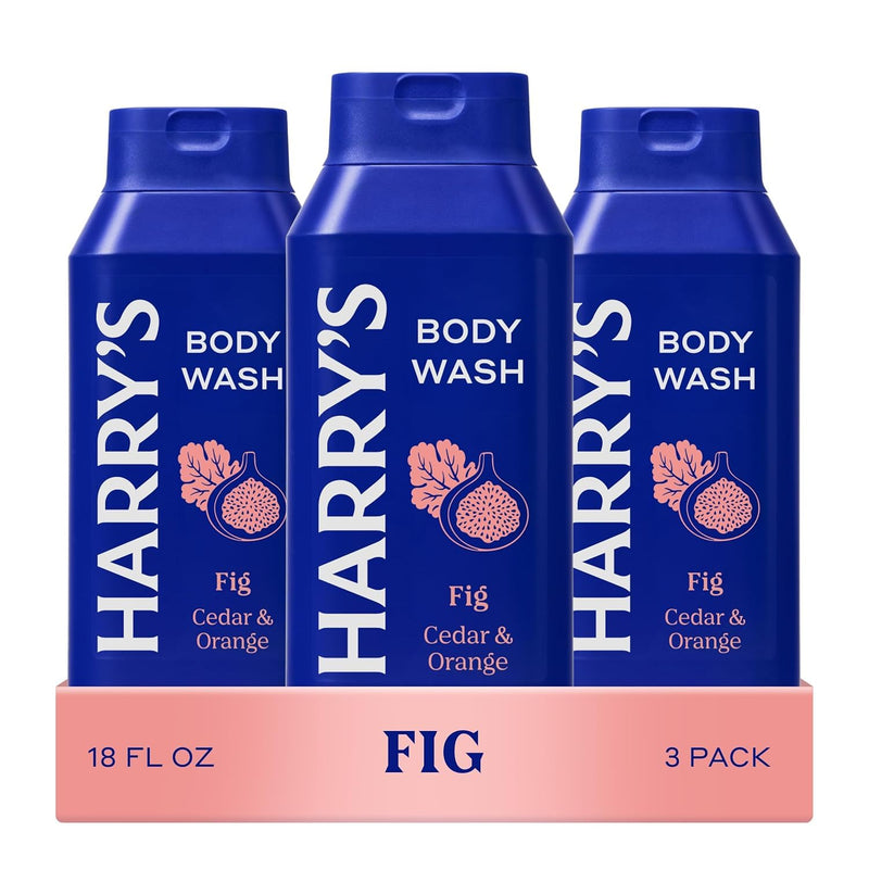 Harry's Men's Body Wash - Fig - (3 Pack) 18 fl oz - Shower Gel for Men - No Parabens, Sulfates, or Dyes Infinity Warehouse