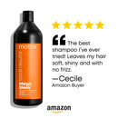 MATRIX Total Results Mega Sleek Shampoo | Controls Frizz & Smooths Hair with Shea Butter for Unruly Hair | 33.8 Fl. Oz. MATRIX