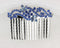 Faship Sapphire Color Blue Crystal Floral Hair Comb Faship