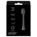 Gleem Electric Toothbrush Refill Head, 2 count, Black Gleem