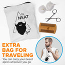 The Neat Guy 5-Piece Beard Catcher Kit with Beard Apron / Bib for Mess-Free Shaving + Comb + Scissor + Bag, Perfect Father's Day Gift The Neat Guy