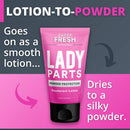 Super Fresh Lady Parts Powder Protection Deodorant Lotion - For Breasts, Private Parts, Crotch and Inner Thigh - Absorb Mild Sweat, Prevent Chafe & Odor - Aluminum-free - 4 oz… (2 Pack Women's Powder Lotion) SweatBlock
