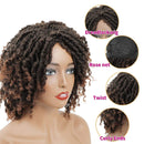 6" Black Short Dreadlock Wigs Braided Wigs for Black Women Kinky Twist Braiding Hair Faux Locs Crochet Hair Costume Cosplay Wigs Low Temperature Synthetic Fiber 200g(Brown) N/P