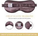 ZIMASILK 100% 22 Momme Pure Mulberry Silk Sleep Mask,Filled with 100% Mulberry Silk，Silk Wrapping Strap- Super Soft & Comfortable Sleep Eye Mask for Sleeping (Gray Purple) ZIMASILK Store