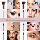 Syntus Makeup Brush Set 16 Makeup Brushes & 4 Blender Sponges & 1 Cleaning Pad Premium Synthetic Foundation Powder Kabuki Blush Concealer Eye Shadow Makeup Brush Kit, Champagne Gold Syntus