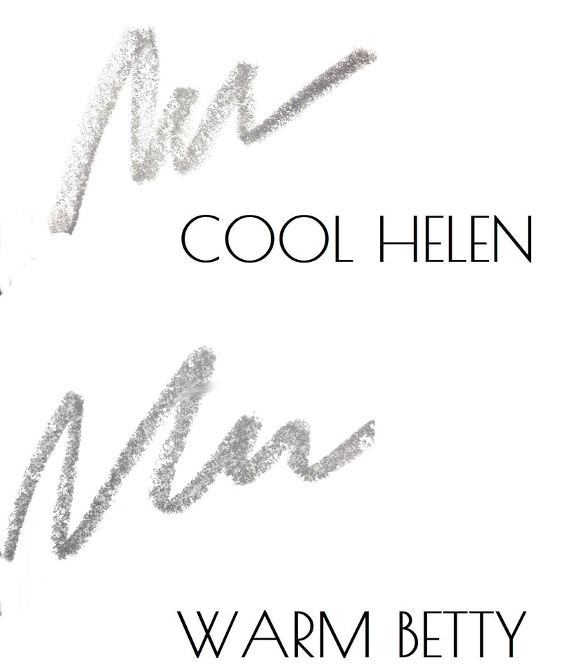 Eye Embrace Light Gray Eyebrow Pencils: Warm Betty & Cool Helen 2 Pack Bundle - Waterproof, Double-Ended Automatic Angled Tip & Spoolie Brush, Cruelty-Free Eye Embrace