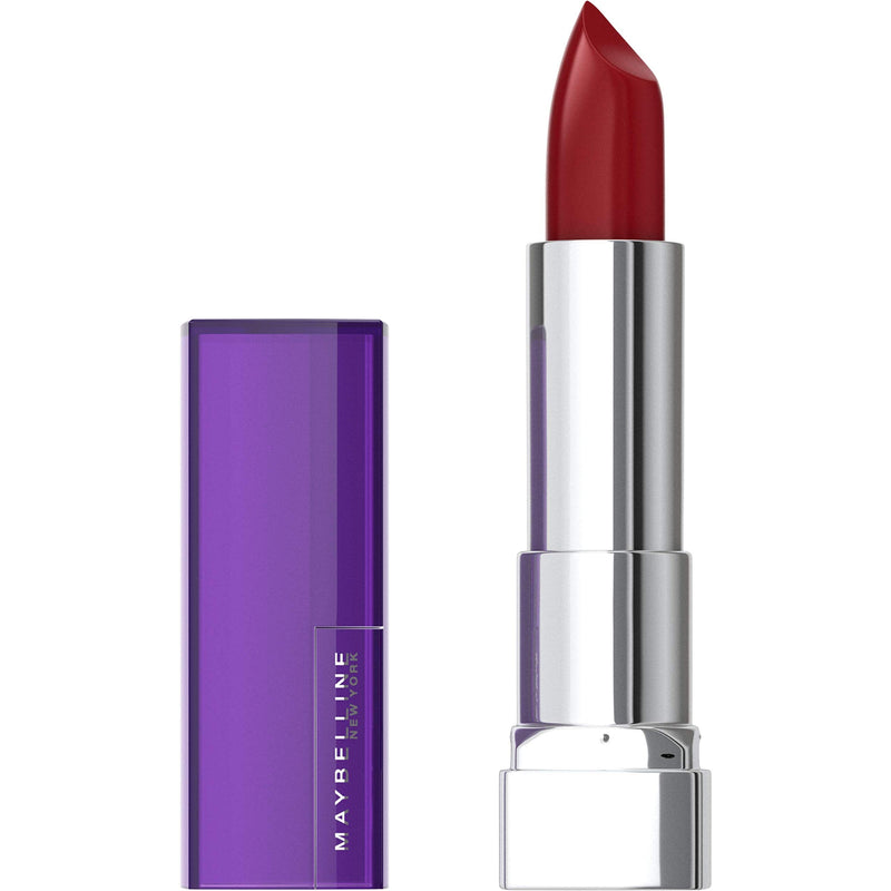 Maybelline Color Sensational Lipstick, Lip Makeup, Cream Finish, Hydrating Lipstick, Nude, Pink, Red, Plum Lip Color, Plum Rule, 0.15 oz; (Packaging May Vary) Maybelline New York