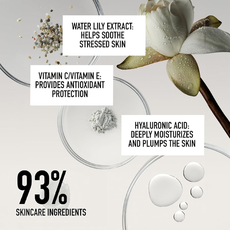 bareMinerals Original Pure Serum Radiant Natural Liquid Foundation Mineral SPF 20, Hydrating Skin Tint, Dewy Finish, Lightweight, Medium Coverage, Non-Comedogenic, Vegan - Infinity Warehouse