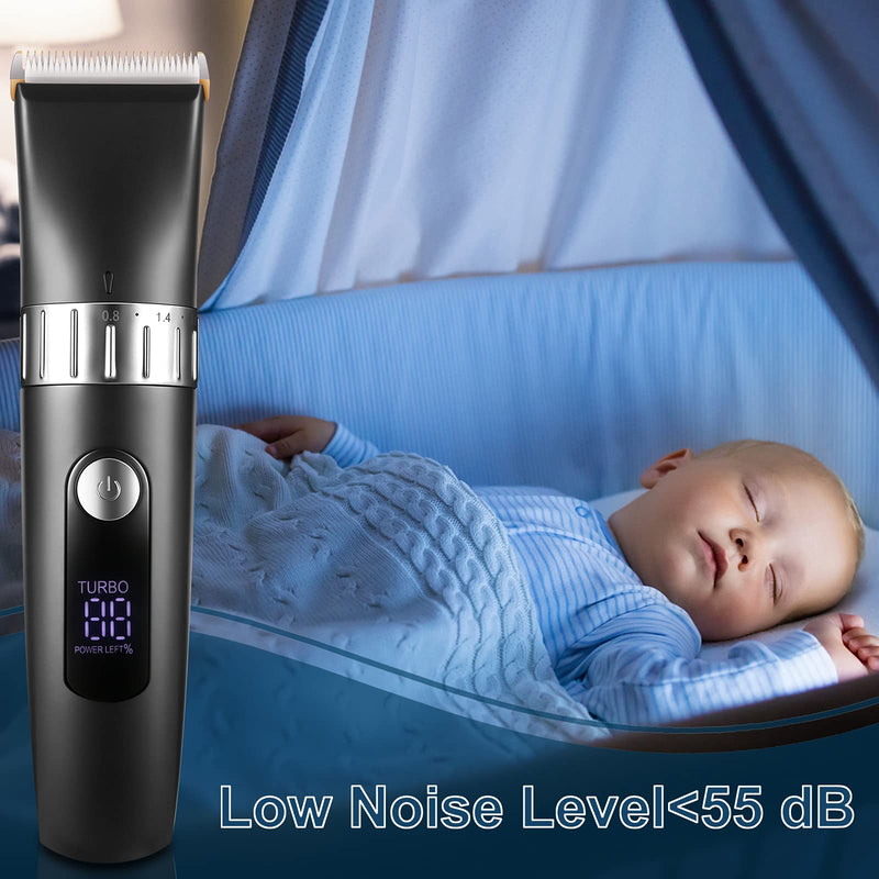 Cordless Rechargeable Hair Clipper Trimmer, 19 in 1 Pro Complete Hair Cutting Kit for Men Women Children with 9 Guide Combs, Hair Cape, Scissors, 40 Precision Length Settings, LED Display, Waterproof Himimi