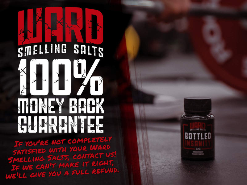 Ward Smelling Salts - Bottled Insanity - Insanely Strong Ammonia Inhalant for Athletes | Smelling Salt for Athletes - Powerlifting Hockey Football Weight Lifting and More | Insane Smelling Salt WARD SMELLING SALTS