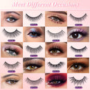 EARLLER 20 Pairs False Eyelashes Natural Fluffy Lightweight Lashes Pack, 3D and 5D Volume Faux Mink Lashes (10 Style) EARLLER