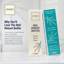 Onsen Japanese Nail File Buffer Sparkle-KIT 1.0, A Free 120/180 Grit Nail File,3-Way Buffer Block, Cuticle Serum with Cuticle Oil in Action-15ml, Optimum Care Series Infinity Warehouse
