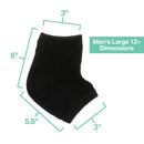 ZenToes Moisturizing Heel Socks 2 Pairs Gel Lined Toeless Spa Socks to Heal and Treat Dry, Cracked Heels While You Sleep (Men's Large 12+, Gray) ZenToes
