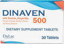 Dulac Dinaven 500, Micronized Diosmin Hesperidin Dietary Supplement 1000mg per serving, Horse Chestnut Extract, Butcher’s Broom & Red Grape Extract, Leg Circulation Support, 60 Tablets, Made in Italy Infinity Warehouse