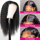 UNice Hair 5x5 HD Lace Closure Wig Human Hair for Black Women, 10A Brazilian Virgin Hair Jerry Curly Transparent Lace Closure Wigs Pre Plucked with Baby Hair 180% Density 24 inch UNICE Store