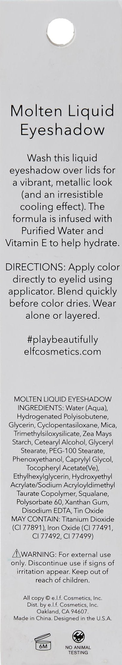 e.l.f. Aqua Beauty Molten Liquid Eyeshadow 57032 Liquid Gold Elf