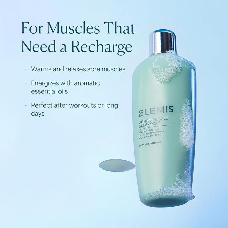 ELEMIS Aching Muscle Super Soak 400ml, Natural Bath Milk Soak To Ease Muscle Aches & Tension Infinity Warehouse