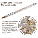 Acrylic Nail Brush for Acrylic Powder, iBealous 100% Kolinsky Sable Nail Art Professional Drawing Application With Liquid Glitter Handle (Size 14) iBealous