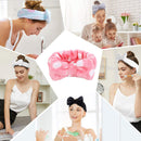 Spa Headband – 6 Pack Bow Hair Band Women Facial Makeup Head Band Soft Coral Fleece Head Wraps For Shower Washing Face LADES Store
