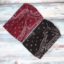 Yean Boho Wide Headbands Black Stretch Hair Bands Elastic Turbans Stylish Head Wraps for Women and Girls (Pack of 4) (Boho) Yean