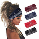 Yean Boho Wide Headbands Black Stretch Hair Bands Elastic Turbans Stylish Head Wraps for Women and Girls (Pack of 4) (Boho) Yean