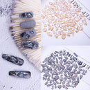DUPOINT 200 Pc Champagne color And Black Mixed Flat Specialshaped Diamond Nail Art Rhinestones Diamonds Crystals Beads Pendants Multi Style for 3D Transparent iridescence Gems Set, Red,Yellow,Blue DUPOINT