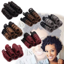 Benehair Saniya Curly Crochet Hair Ombre Synthetic Jumpy Wand Toni Curl Crochet Hair for Black Women 10 inch Two Tones Spiral Curls Jamaican Bouncy Twist Braiding Hair 3 packs Black to Light Auburn Benehair