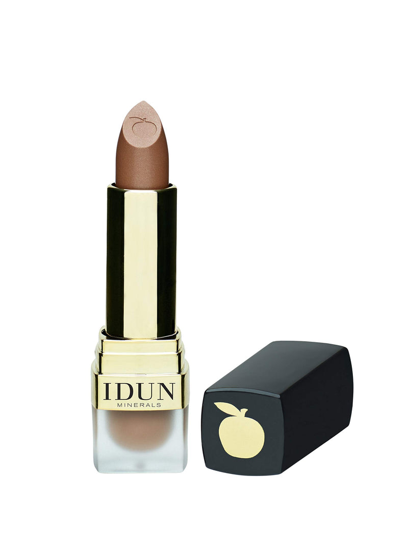 IDUN Minerals Creme Lipstick Katja - Glossy Light Coverage, Luminescent Natural Result - Moisturizing w/Creamy Texture - Vegan, Vitamin E, Shea Butter, Safe for Sensitive Skin - Brown, 0.12 oz IDUN Minerals