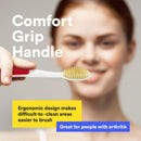 MOUTHWATCHERS - Manual Toothbrushes - Clean Teeth for Adult - 4 Count - Floss Bristle Silver - Invented by Doctor Plotka's MOUTHWATCHERS