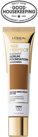 L'Oreal Paris Age Perfect Radiant Serum Foundation with SPF 50, Sienna, 1 Ounce L'Oreal Paris