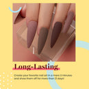 Beetles Gel Nail Polish Set, Coffee Cafe Collection Brown Neutral Beige Mauve Color Perfect for Autumn and Winter Nail Art Manicure Kit Soak Off LED Gel, 7.3ml Each Bottle Christmas Gifts Set beetles Gel Polish