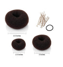 Beaute Galleria 3 Pieces Hair Donut Bun Maker Ring Style Mesh Chignon Ballet Sock Bun (Large, Medium, Small) (Brown) Beaute Galleria