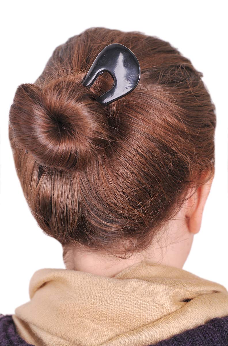 Marycrafts 2 Prongs Simple Buffalo Horn Hair Fork HairPin Hair Accessories Handmade Marycrafts