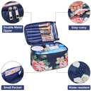 Travel Makeup Bag Large Cosmetic Bag Make up Case Organizer for Women and Girls (Small, Leopard) Narwey