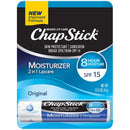 ChapStick Moisturizer Original Lip Balm Tube, SPF 15 and Skin Protectant - 0.15 Oz Chapstick
